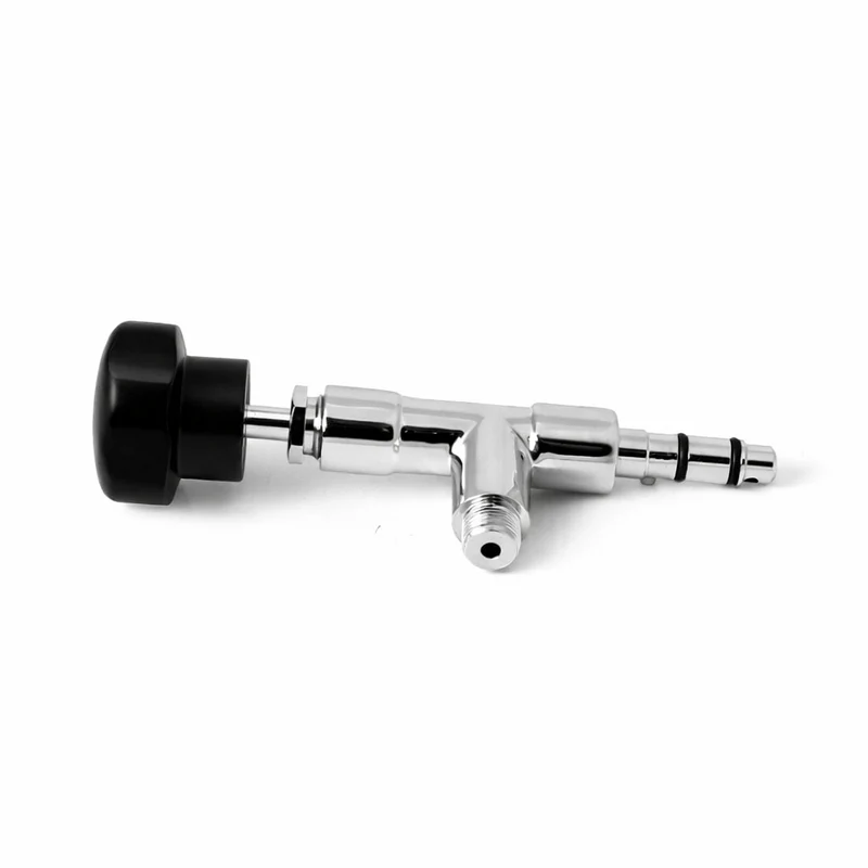 Pavoni Chrome Steam Tap Complete (Black Knob) - 395124