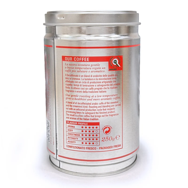 Lucaffe Decaffeinated Espresso Ground Coffee 250g - V9018