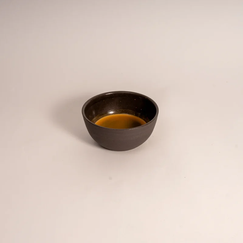 KUMO Cappuccino Tasse Grau/Schwarz – Mura Mura Handmade