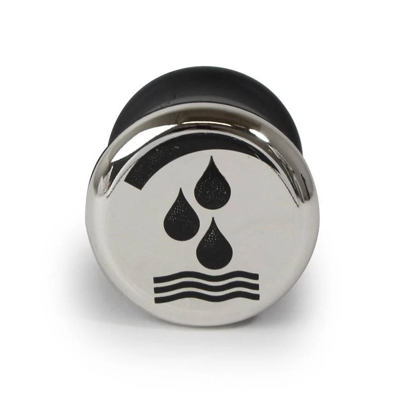 La Pavoni Hot Water Knob Black (Screw On) With Chrome End Cap