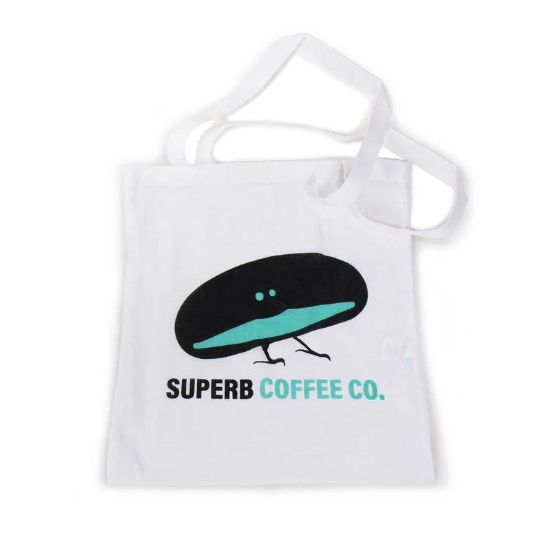 Superb Coffee Co. White Branded Tote Bag - 380 x 410mm