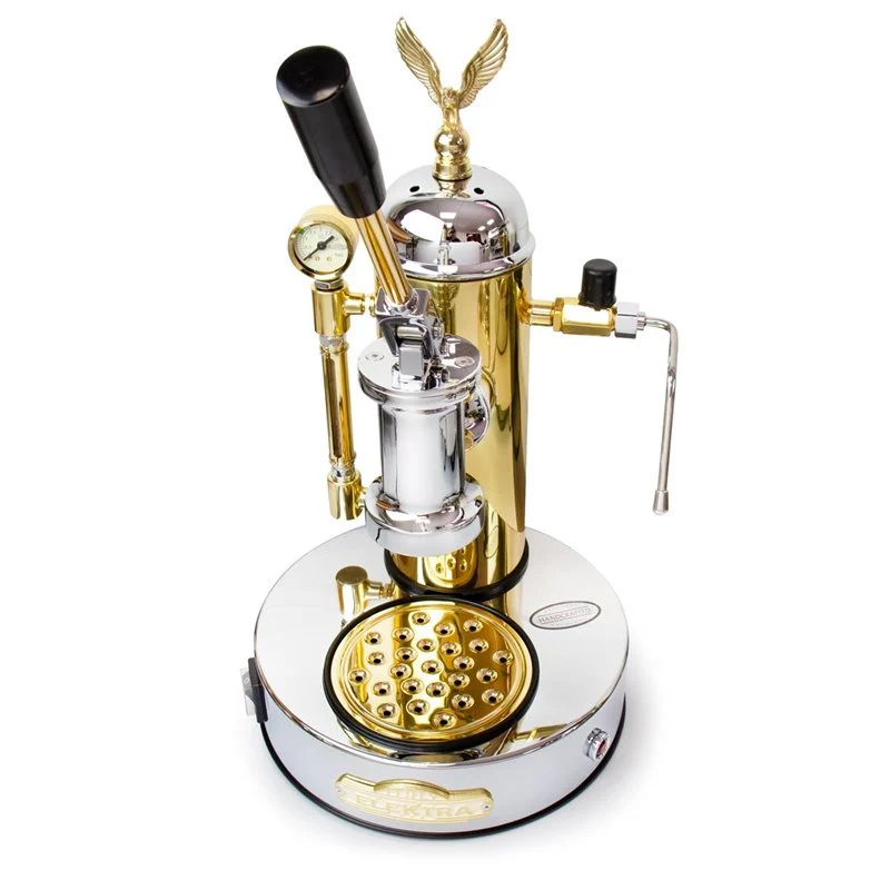 Elektra Micro Casa Leva Espresso Machine 230V Chrome/Brass - S1CO