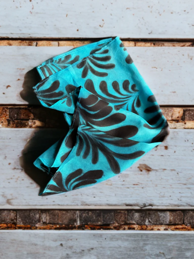 TIDAL FERN – HANDPAINTED SILK POCKET SQUARE