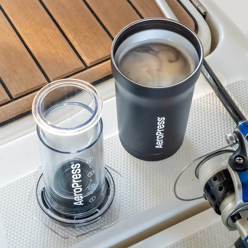 AeroPress Go Plus – Portable Travel Coffee Maker Kit - Cream