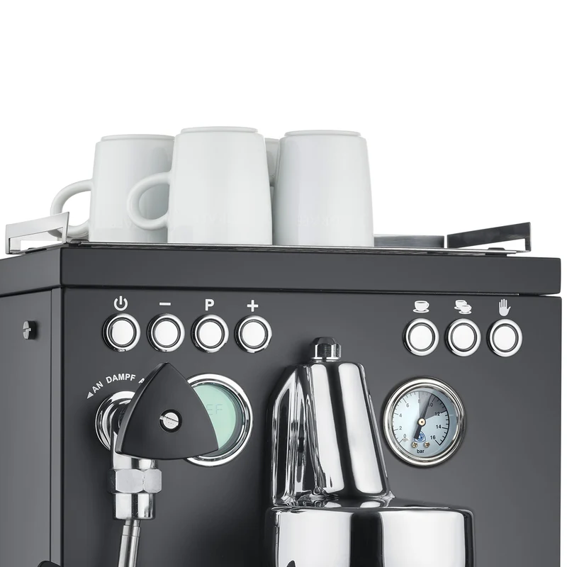 Siebträger-Espressomaschine Batessa, schwarz-matt