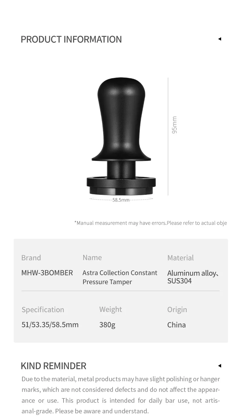 MHW-3BOMBER ASTRA COLLECTION KONSTANTDRUCK-TAMPER