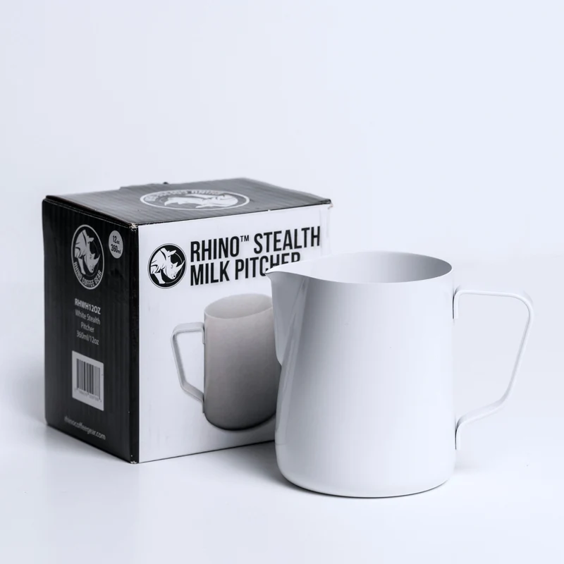 Rhino Stealth Milk Pitcher White - 360ml/12oz