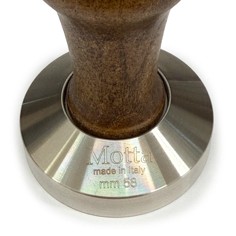 Motta Flat Coffee Tamper ø 58mm Walnut Handle - 8100/M