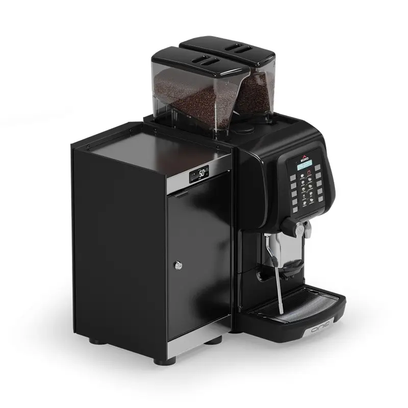 Egro One Top Milk Fully Automatic Coffee Machine + MK6 Compact 6L Fridge Commercial Bundle