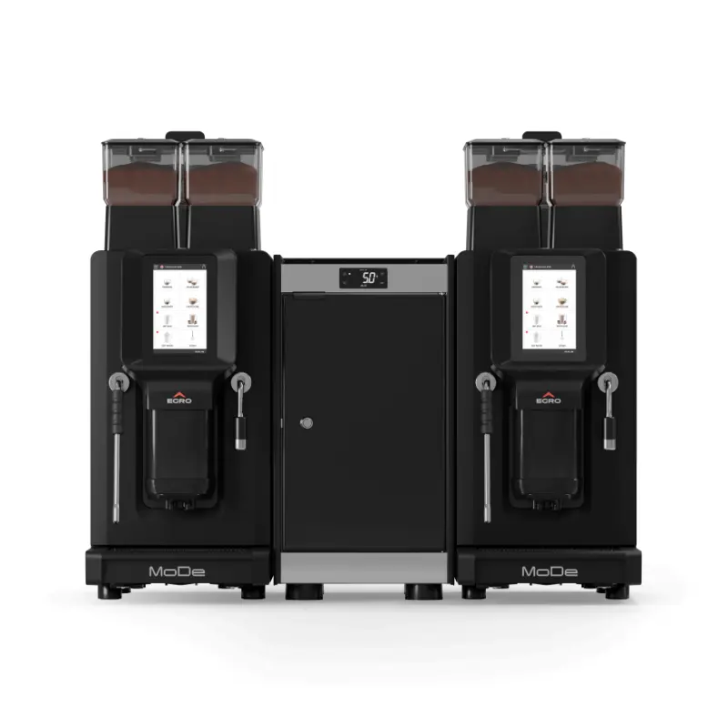 Egro MoDe 2x Pro Milk Fully Automatic Coffee Machine + MK6 Fridge Commercial Bundle