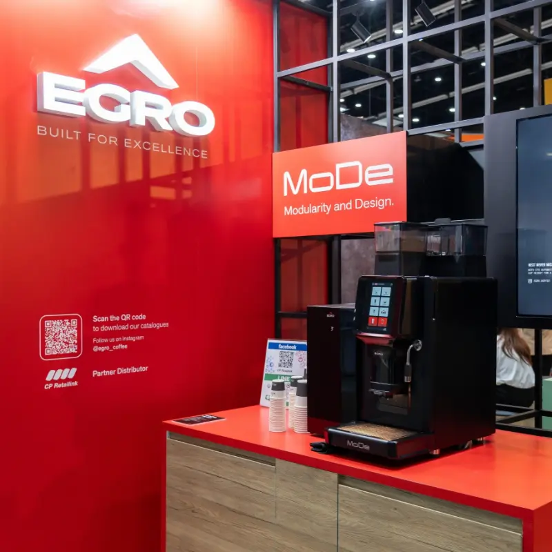 Egro MoDe Pro Milk Fully Automatic Coffee Machine + MK6 Fridge Commercial Bundle