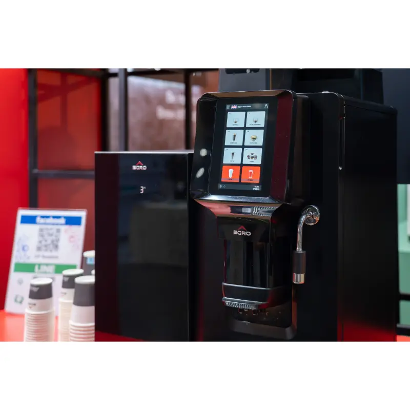 Egro MoDe Pro Milk Fully Automatic Coffee Machine + MK6 Fridge Commercial Bundle