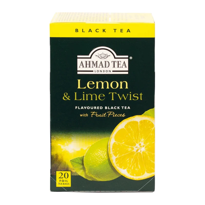 Ahmed Tea Lemon & Lime Twist Fruit Black Tea - 20 Foil