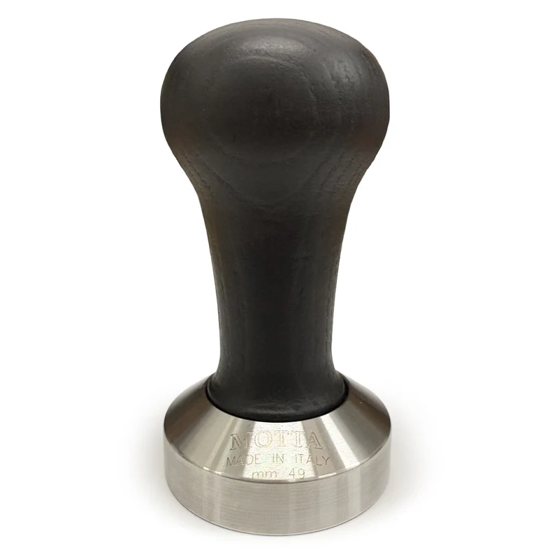 Motta Flat Stainless Coffee Tamper ø 49mm Black Handle - 8120/B