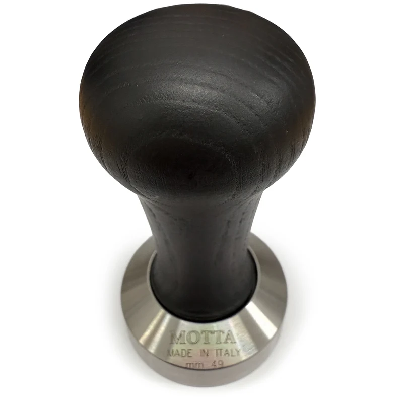 Motta Flat Stainless Coffee Tamper ø 49mm Black Handle - 8120/B