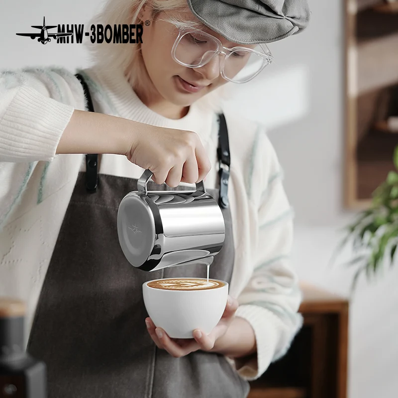 MHW GT Milk Pitcher 600ml Silver U-shape spout