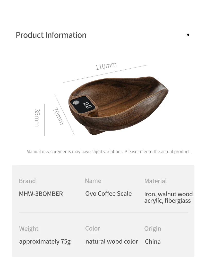 MHW-3BOMBER OVO KAFFEEWAAGE UND SPRÜHFLASCHEN-SET