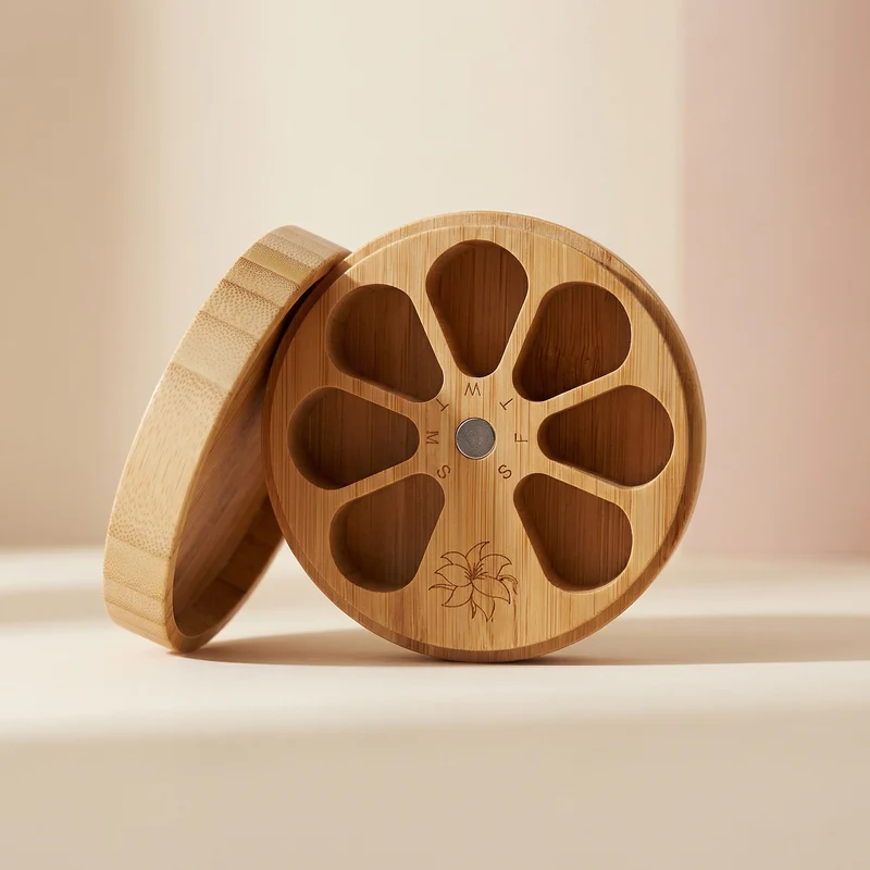 Bamboo Supplement Organizer