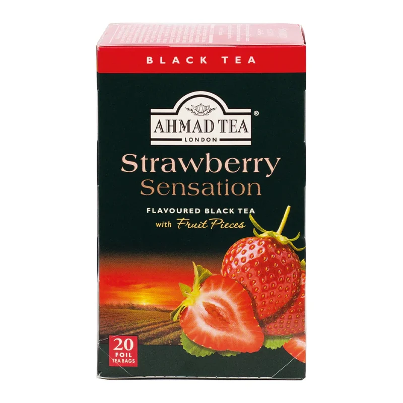Ahmed Tea Strawberry Sensation Fruit Black Tea - 20 Foil