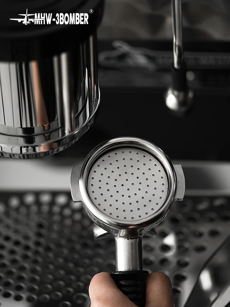 MHW-3BOMBER Espresso Puck Screen With Round Hole - Silver
