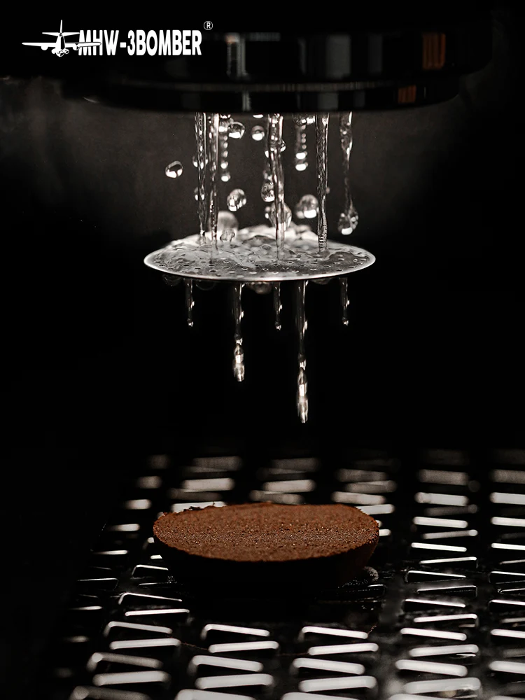 MHW-3BOMBER Espresso Puck Screen With Round Hole - Silver