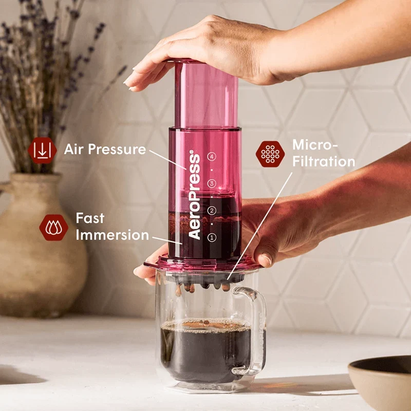 AeroPress® Coffee & Espressomaker Clear PINK