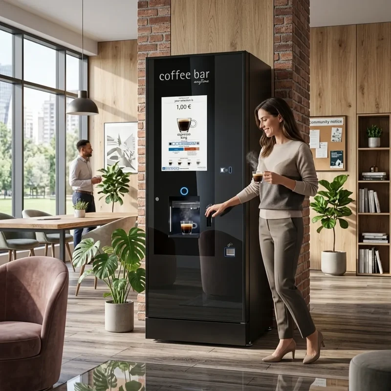 Rhea Luce Zero.touch Coffee Machine - 500 Cups per Day + 42 Selections