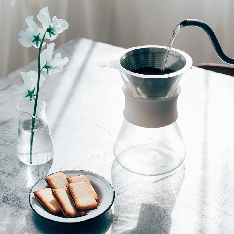 Hario Glass Coffee Maker with Metall Dripper 400ml