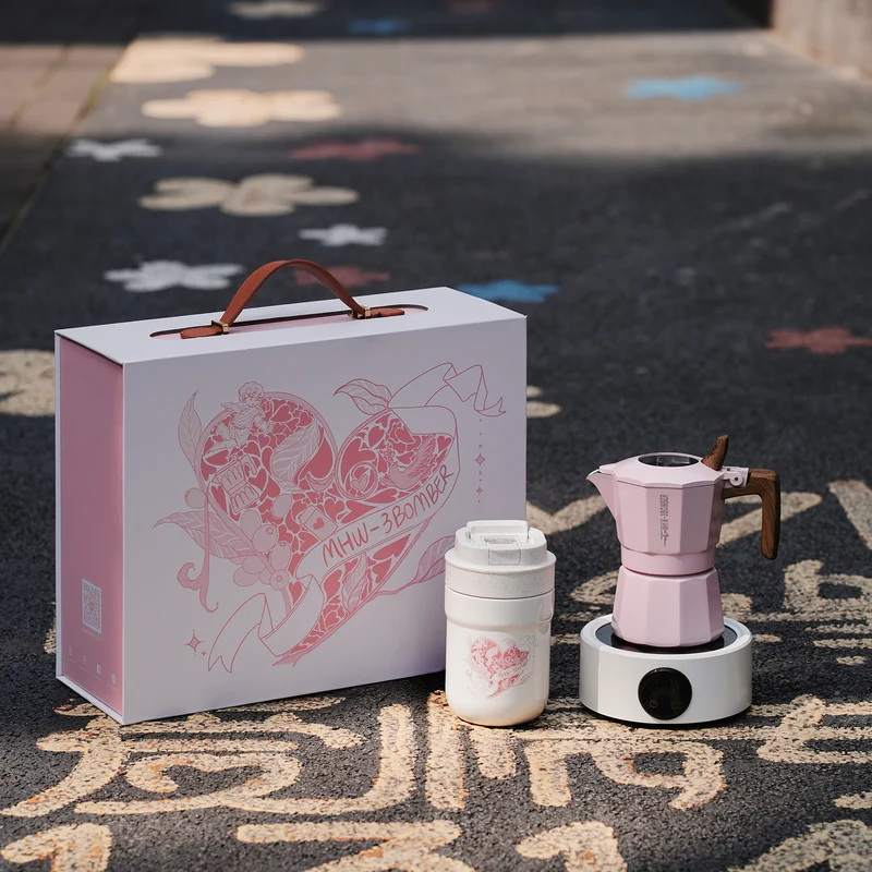 MHW-3BOMBER Flipped Moka Pot Gift Box - Pink