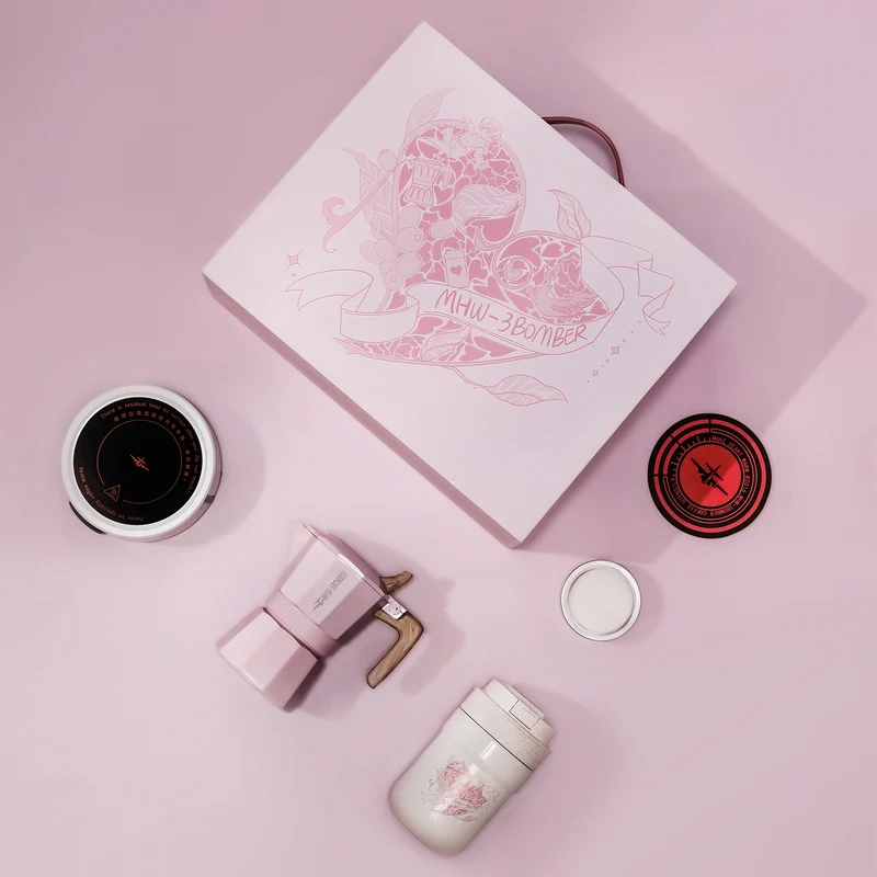 MHW-3BOMBER Flipped Moka Pot Gift Box - Pink