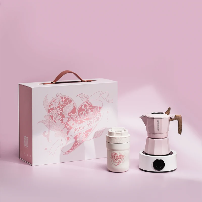 MHW-3BOMBER Flipped Moka Pot Gift Box - Pink