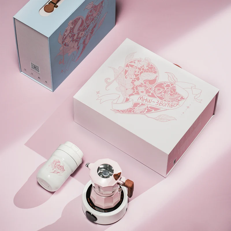MHW-3BOMBER Flipped Moka Pot Gift Box - Pink