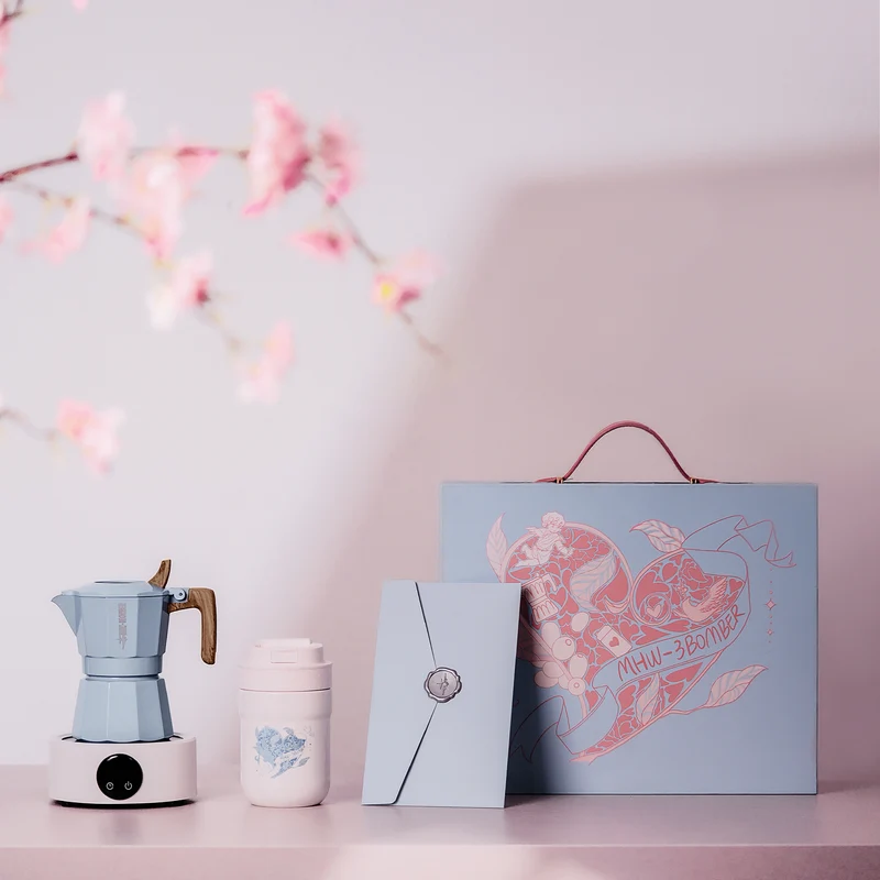 MHW-3BOMBER Flipped Moka Pot Gift Box - Pink