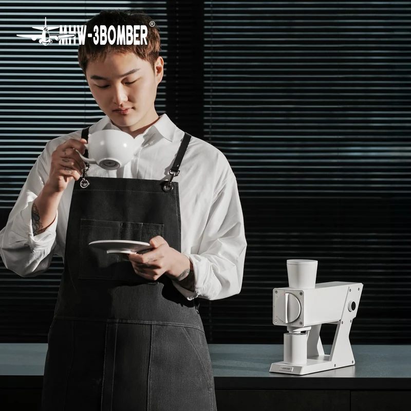 MHW-3BOMBER F74 Navigator Electric Coffee Grinder - White