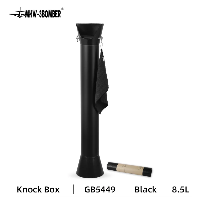 MHW-3BOMBER Coffee Knock Box 6.8L Black