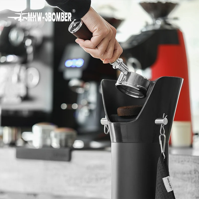 MHW-3BOMBER Coffee Knock Box 6.8L Black