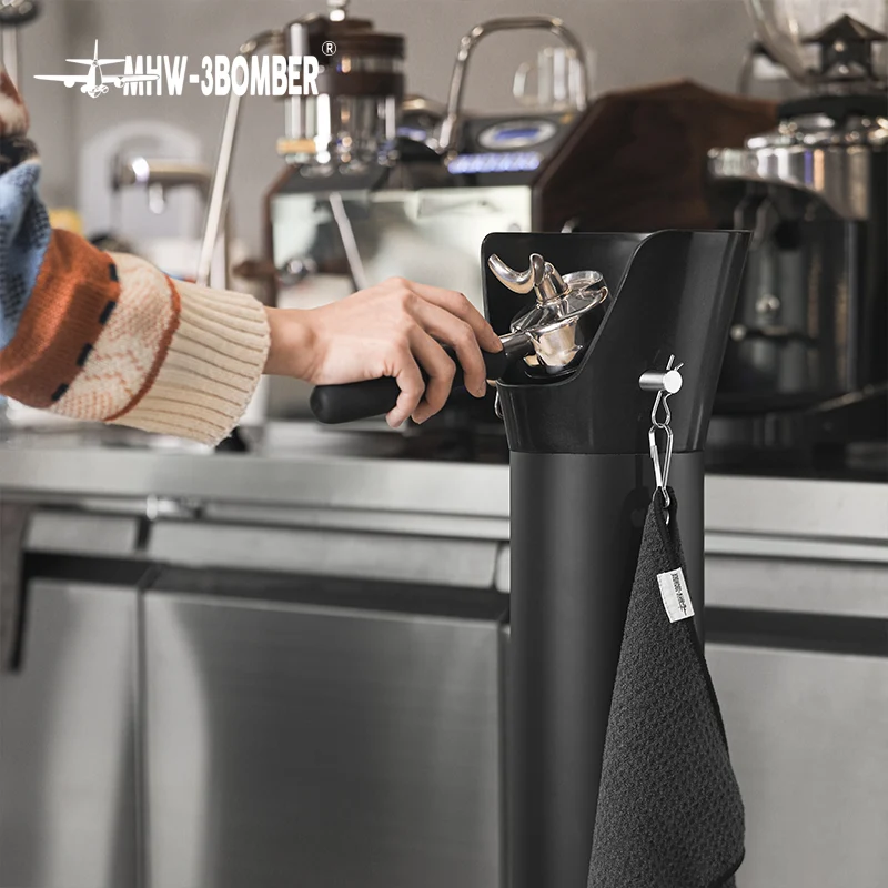 MHW-3BOMBER Coffee Knock Box 6.8L Black