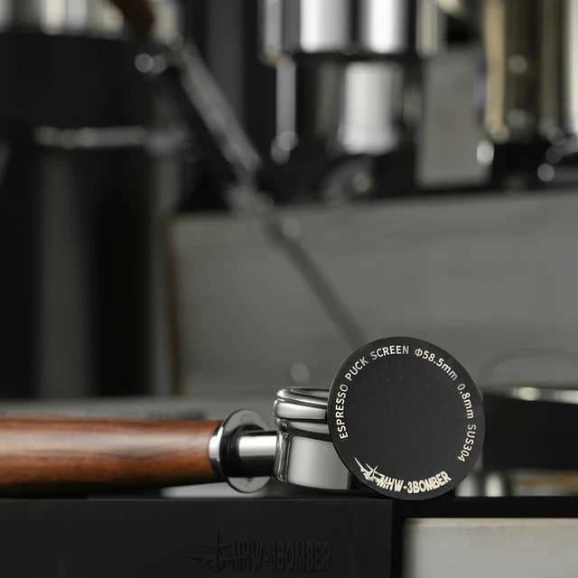 MHW-3BOMBER ESPRESSO-PUCKSIEB TITAN BESCHICHTET, SCHWARZ