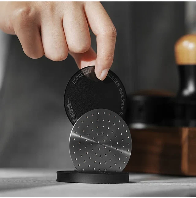 MHW-3BOMBER ESPRESSO-PUCKSIEB TITAN BESCHICHTET, SCHWARZ