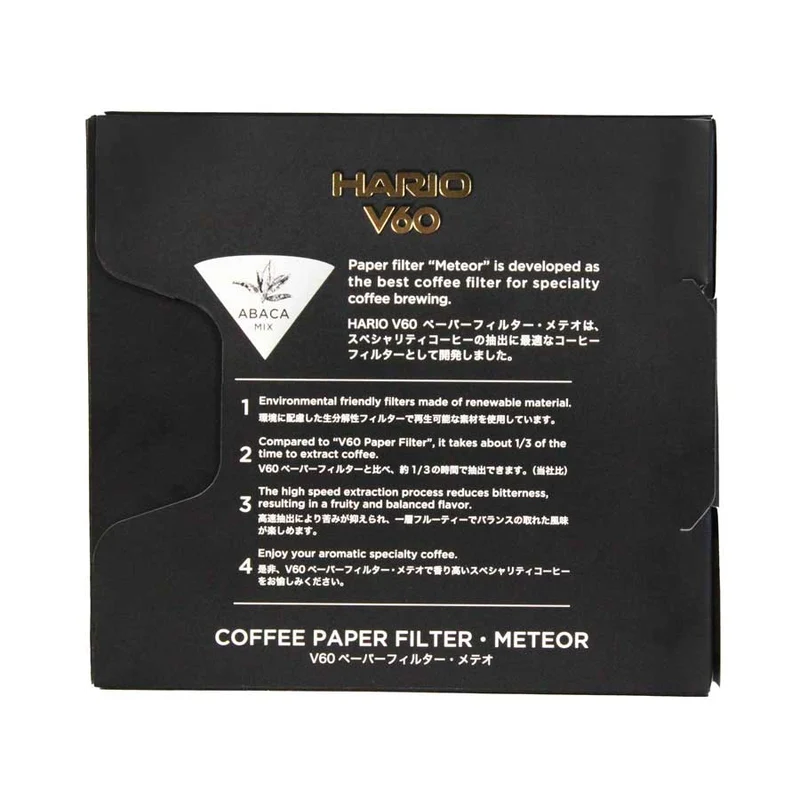 Hario Meteor Paper Filter V60 02 Box - White 50 Sheets