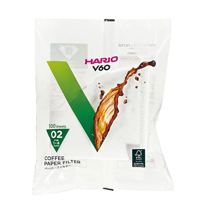 Hario Paper Filter V60 02 - White 100 Sheets