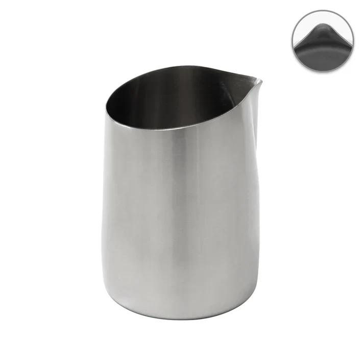 WPM Milk Pitcher # 07 sharp spout - handleless, brushed steel