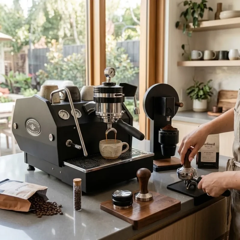 La Marzocco GS3 MP Espresso Machine + Weber Workshops HG-2 Coffee Grinder Home Bundle Kit