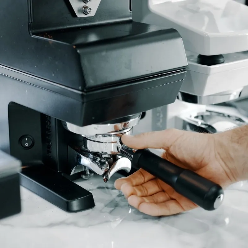PUQPRESS M2 GEN 5 - Automatic Under Tamper for VA Mythos One, 2 & R Grinders - USED WITH CHIP