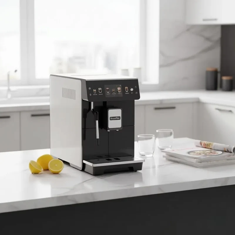 Dr. Coffee E01 Espresso Machine - Bean to Cup, 16g Double-Strength Brewer
