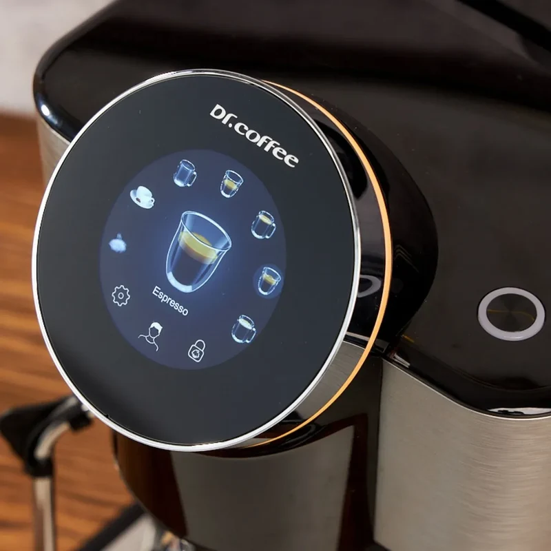 Dr. Coffee H2 Espresso Machine - Bean to Cup, Automatic Milk-Pipe System