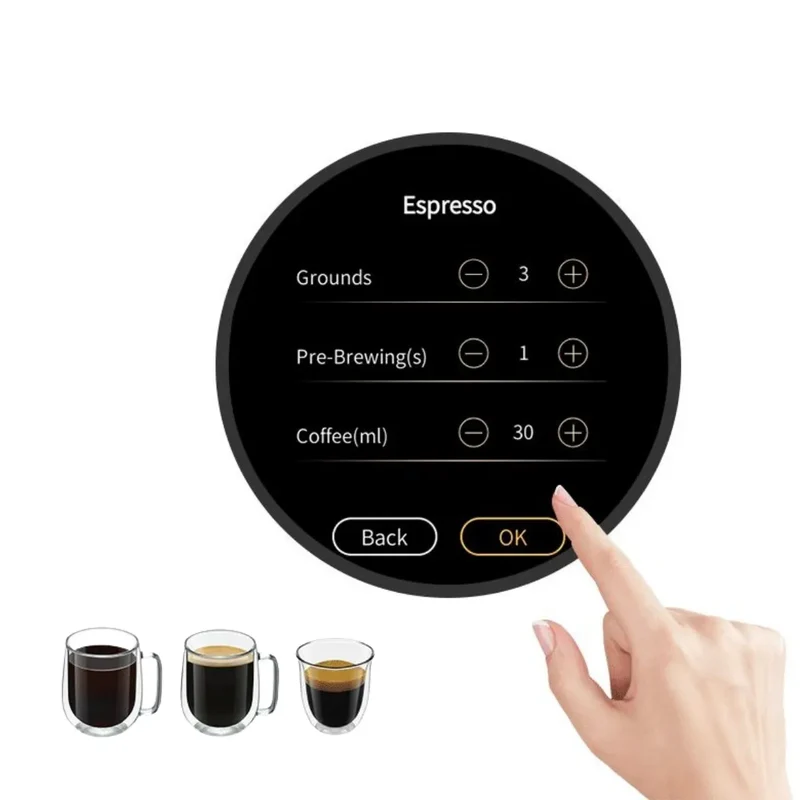 Dr. Coffee H2 Espresso Machine - Bean to Cup, Automatic Milk-Pipe System