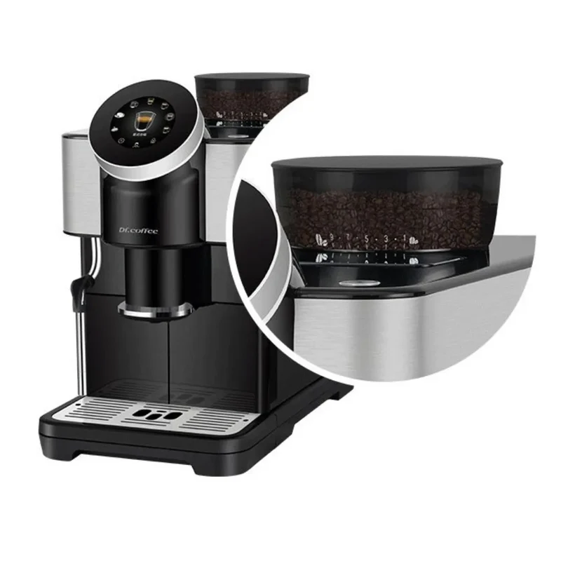 Dr. Coffee H1 Espresso Machine - Bean to Cup + Noise-Free Small Flat Burrs