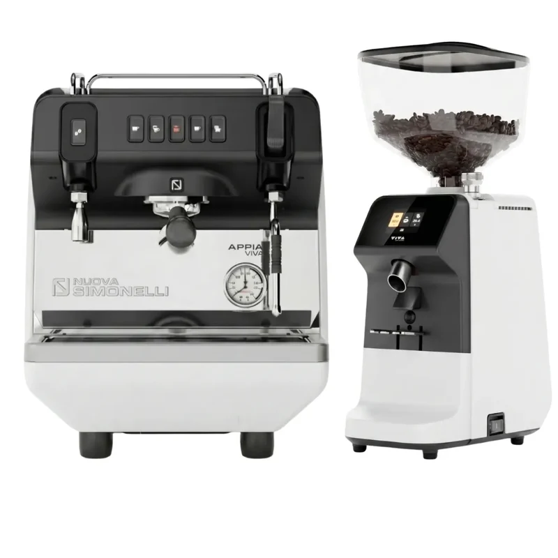 Nuova Simonelli Appia Viva Standard Espresso Machine + Viva Espresso Grinder Commercial Bundle Kit