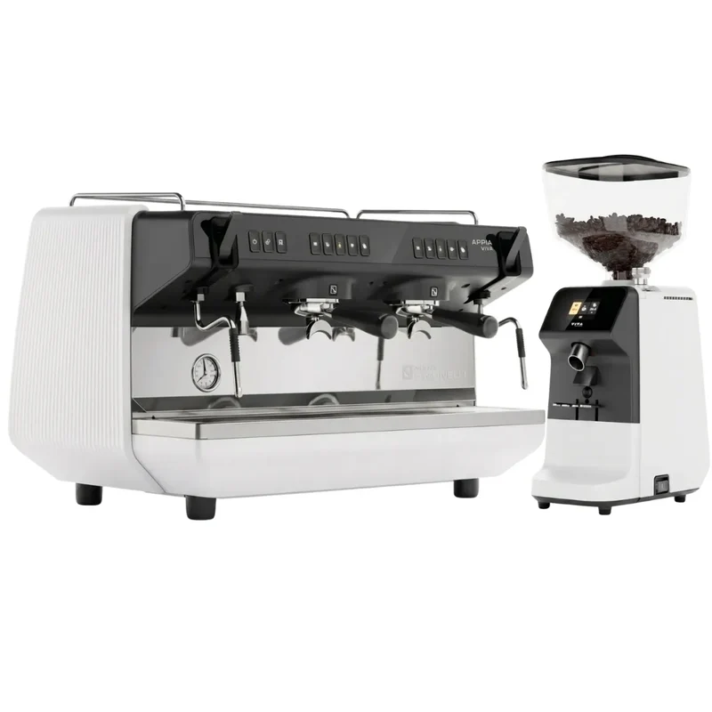 Nuova Simonelli Appia Viva Standard Espresso Machine + Viva Espresso Grinder Commercial Bundle Kit